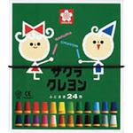 LY24R クレヨン太巻24色(ゴム紐付) サクラクレパス