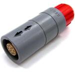 プッシュプル 丸型 小型プラスチックコネクタ 中継固定ソケット REDEL Pシリーズ LEMO