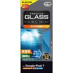 PM-P222FLGGBL Google Pixel 7 ガラスフィルム 指紋認証対応 高透明 ブルーライトカット 表面硬度10H 指紋防止 飛散防止 エレコム