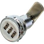 DL-CA307 ダイヤル錠 丸型 Φ31．6 クロームメッキ TRUSCO