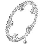 チェーンリング54T シマノ チェーンリング 54T-MX (54×42T対応) FC-R9100用