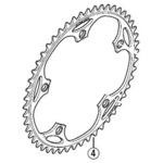 Y16S48001 チェーンリング 48T(1/2″×1/8″) NJS SHIMANO(シマノ)