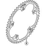 Y16S55001 チェーンリング 55T(1/2″×1/8″) NJS SHIMANO(シマノ)