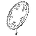 Y1HA98050 スパイク付チェーンリング 50T-F(シルバー)FC-4550-S/3450用 SHIMANO(シマノ)