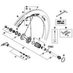 R55C3 カートリッジタイプブレーキシュー & 固定ネジ(左右ペア)カーボンリム用 SHIMANO(シマノ)