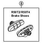 ブレーキシュー R50T2 (BR-4600) 5ペア入 SHIMANO(シマノ)