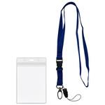 平紐ネックストラップ 名刺・IDカード用ケース ストラップパーツ