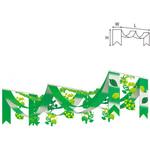 TA2-0205 グリーンリーフプリーツ2連ペナント アルファ(販促)
