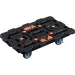 BT700J5S2-E100T 連結式樹脂製平台車 ビートル 700X450 自在5輪 内2輪ストッパー付 とめたろう付 TRUSCO