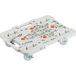 MPK-500NS-W 連結式ルートバン メッシュタイプ 515X385 ナイロン車輪 自在側ストッパー付 白 TRUSCO