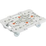 MPK-500N-W 連結式ルートバン メッシュタイプ 515X385 ナイロン車輪 白 TRUSCO