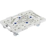 MPK-600NJS-W 連結式ルートバン メッシュタイプ 615X415 ナイロン車輪 4輪自在 ストッパー付 白 TRUSCO