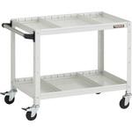 ツールワゴン ラビットワゴン 700X450XH600 2段 仕切板2段付 ハンドル付 ゴム車輪 TRUSCO