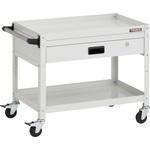 ツールワゴン ラビットワゴン 700X450XH600 2段 1段引出 ハンドル付 ゴム車輪 TRUSCO