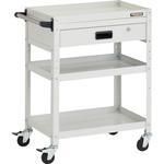 ツールワゴン ラビットワゴン 600X400XH810 3段 1段引出付 ハンドル付 ゴム車輪 TRUSCO