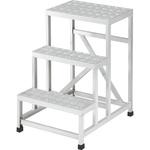 アルミ製溶接一体構造型作業台 三段縞板タイプ(完成品) TRUSCO
