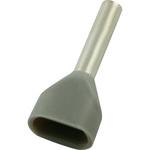 FTT7508-GY フェルール圧着端子 絶縁スリーブ付き ツインタイプ 0．75-8 100個入 TRUSCO