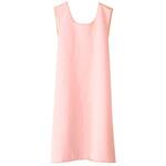 403310-739ピーチ L-LL パッとつけられる入浴介護エプロン フットマーク