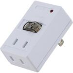 HS-TMK2A2-W LED集中スイッチ付電源タップ 2個口 雷ガード  耐トラッキング絶縁カバー付 オーム電機