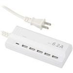 SMP-U5C62E3-W USB_ACチャージャー TypeA×5+TypeC 1.5m オーム電機