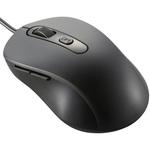 PC-SMUBS5M-K 静音マウス 有線 5ボタン BlueLED Mサイズ 抗菌 オーム電機