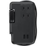 巻取りモバイルタップ3個口0.9mUSB付 ヤザワコーポレーション