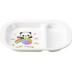 メラミンお子様食器「赤ちゃんパンダ」角ランチ皿 千羽鶴印(エンテック)