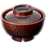 亀甲汁椀(溜内朱)(趣器＜汁椀＞) スリーライン