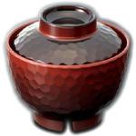 亀甲吸物椀(溜内朱)(趣器＜汁椀＞) スリーライン