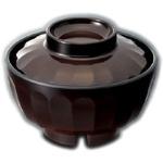 菊花汁椀(黒内溜)(趣器＜汁椀＞) スリーライン