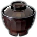 菊花吸物椀(黒内溜)(趣器＜汁椀＞) スリーライン