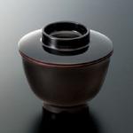 汁椀(蓋)(黒)(汁椀) スリーライン