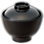 千筋吸物椀(黒)(汁椀) スリーライン