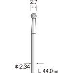 超硬カッター 軸径2．34mm 球 クロスカット ミニター