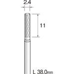 超硬カッター 軸径3mm 円柱 クロスカット ミニター