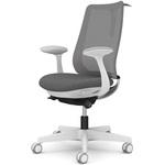 ポータムシリーズ/固定肘/背メッシュ/スタンダードタイプ/ホワイトボディ/ハンガー有/ランバー無/ウレタンキャスター オカムラ(岡村製作所)