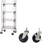 ステンレス製 折りたたみ式ワゴン 導電仕様 トクヤマ 【通販