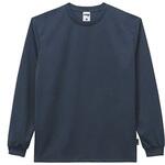 4.3オンスドライロングスリーブTシャツ ポリジン加工 ネイビー MS1609-8シリーズ LIFEMAX