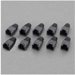 EA764BK-24 RJ45プラグ保護カバー 黒/10個 エスコ