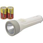 LED懐中ライト 単1形乾電池×2本付き 110Lm オーム電機