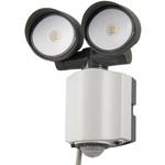 LEDセンサーライト 2灯 保護等級IP55 オーム電機