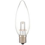 LED電球 シャンデリア電球形 E17/0.8W クリア 昼白色 オーム電機