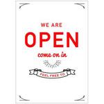 ラベルイラスト OPEN(赤) ポップ・ポスター おしゃれEXPO