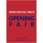 2カラー OPENING FAIR(赤) ポップ・ポスター おしゃれEXPO