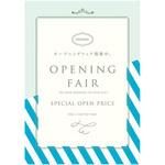 フレーム OPEN FAIR(青) ポップ・ポスター おしゃれEXPO