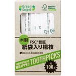 Green Select 木製紙完封つま楊枝 大和物産