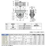 ステンレス鋼製重量用戸車 JS300型 LAMP(スガツネ)