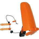 収納式耳栓(三重傘タイプシリコーンゴム製耳栓使用 溝なしヘルメット用) トーヨーセフティー