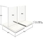 2485-25 ユニット什器ULシリーズ特価台 両面バックネット (単体タイプ) 中日販売