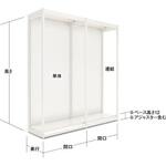 前柱付ユニット什器LTシリーズ 片面バックボード (連結タイプ) 中日販売